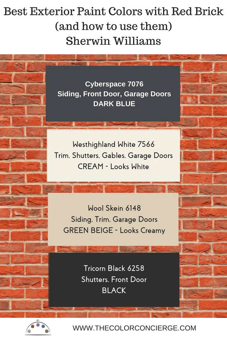 Best exterior paint colors red brick homes