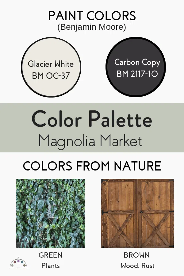 Color Palette for Magnolia Market at the Silos in Waco, TX