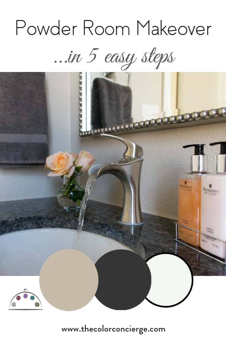 Powder Room Remodel on a Budget with 5 Easy Steps - Color Concierge