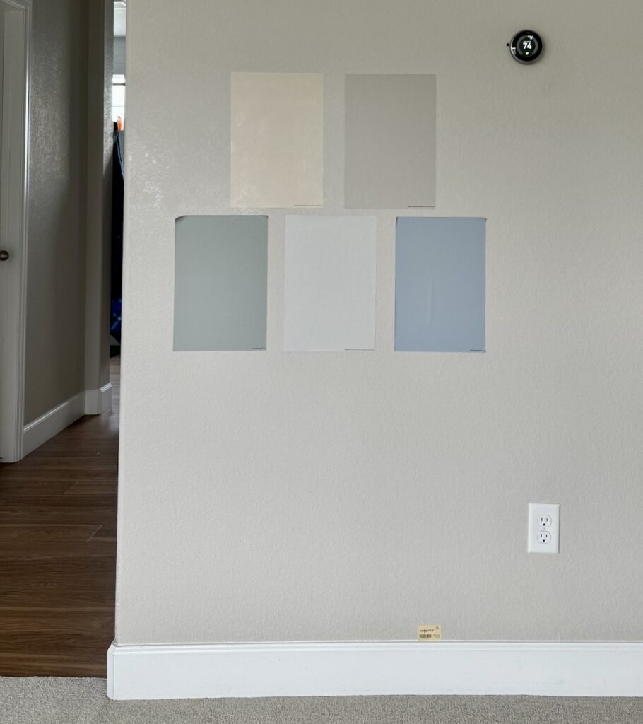 An example of how not to test paint colors properly