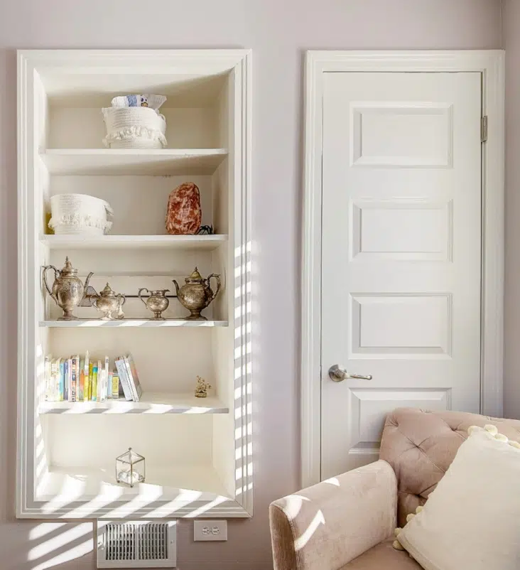 Girl's nursery with Portland Gray Walls.