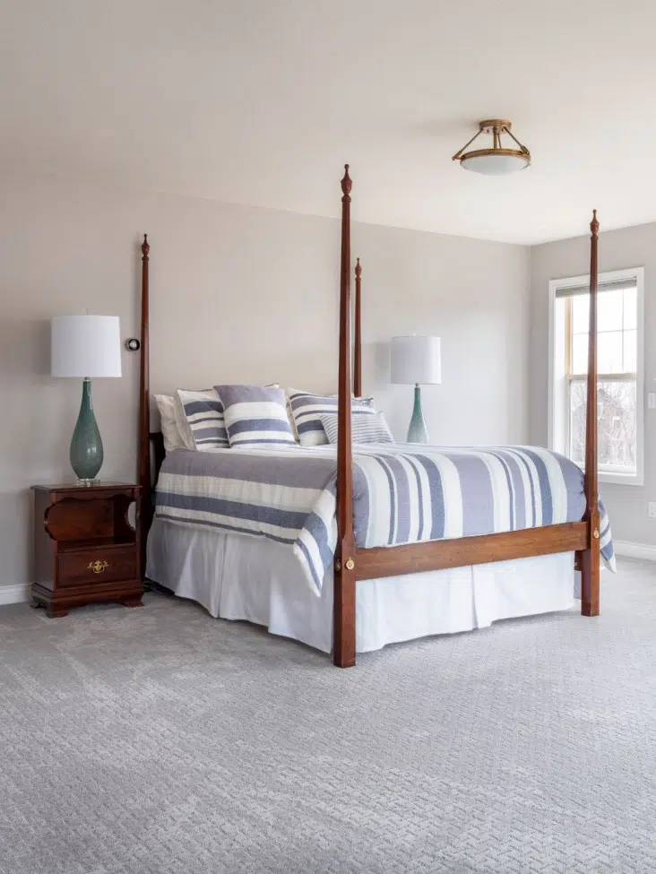 Master Bedroom with BM Stonington Gray Walls