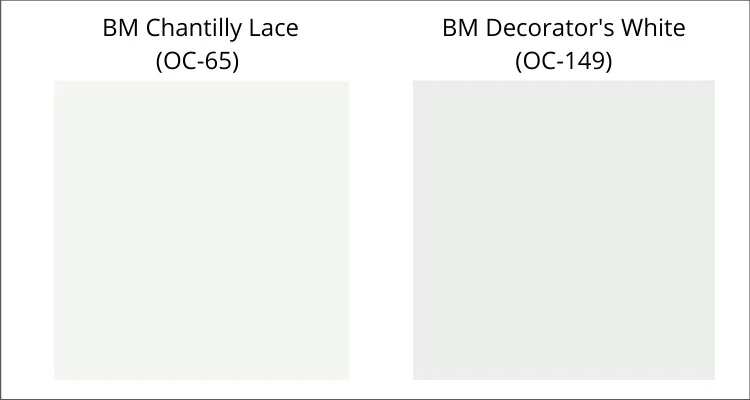 Decorator's White vs. Chantilly Lace