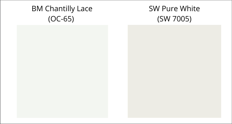 SW Pure White vs. Chantilly Lace