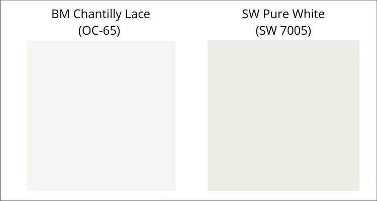 SW Pure White vs. Chantilly Lace