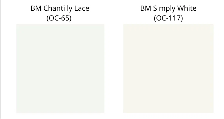 Simply White vs. Chantilly Lace