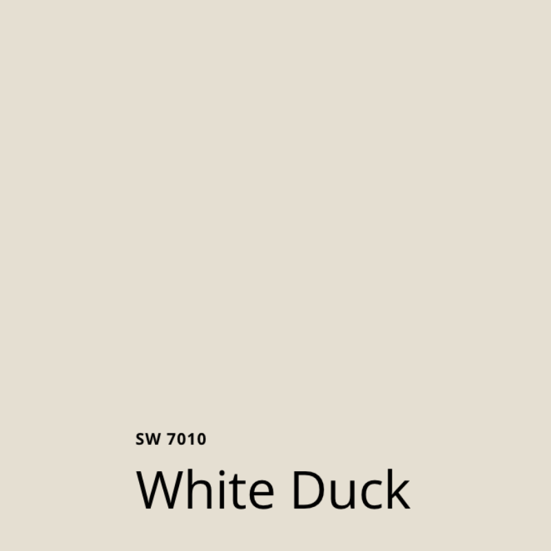 A swatch of SW White Duck