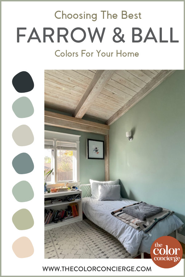 A graphic showing the best Farrow & Ball paint colors