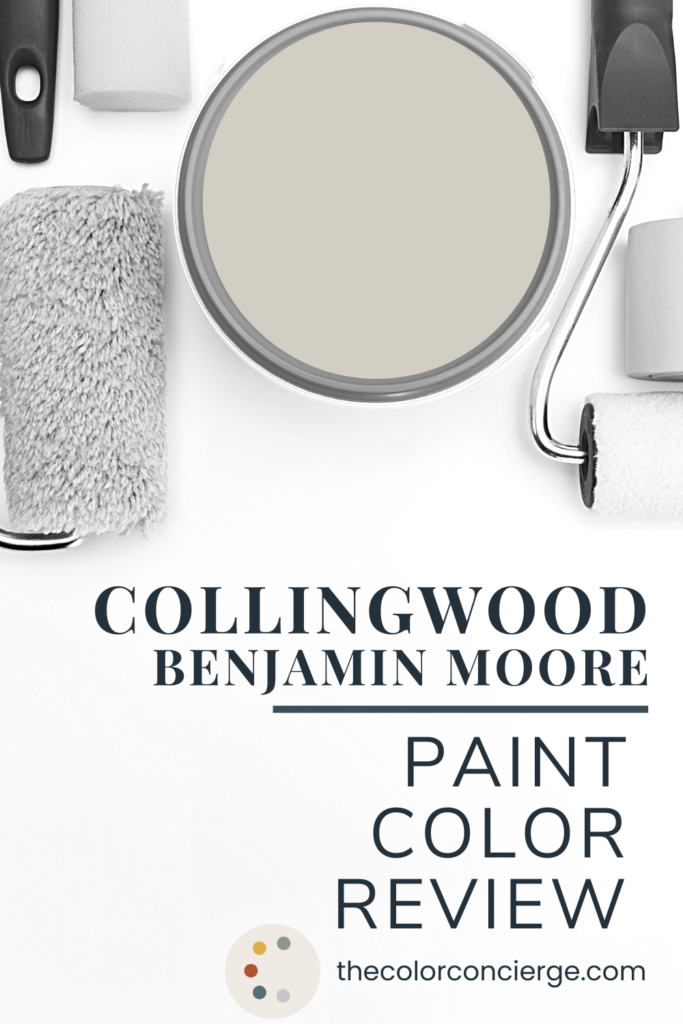 Benjamin Moore Collingwood gray paint color swatch