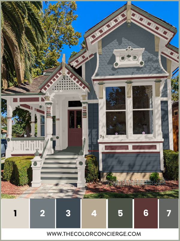 A palette of the best exterior paint colors for victorian homes