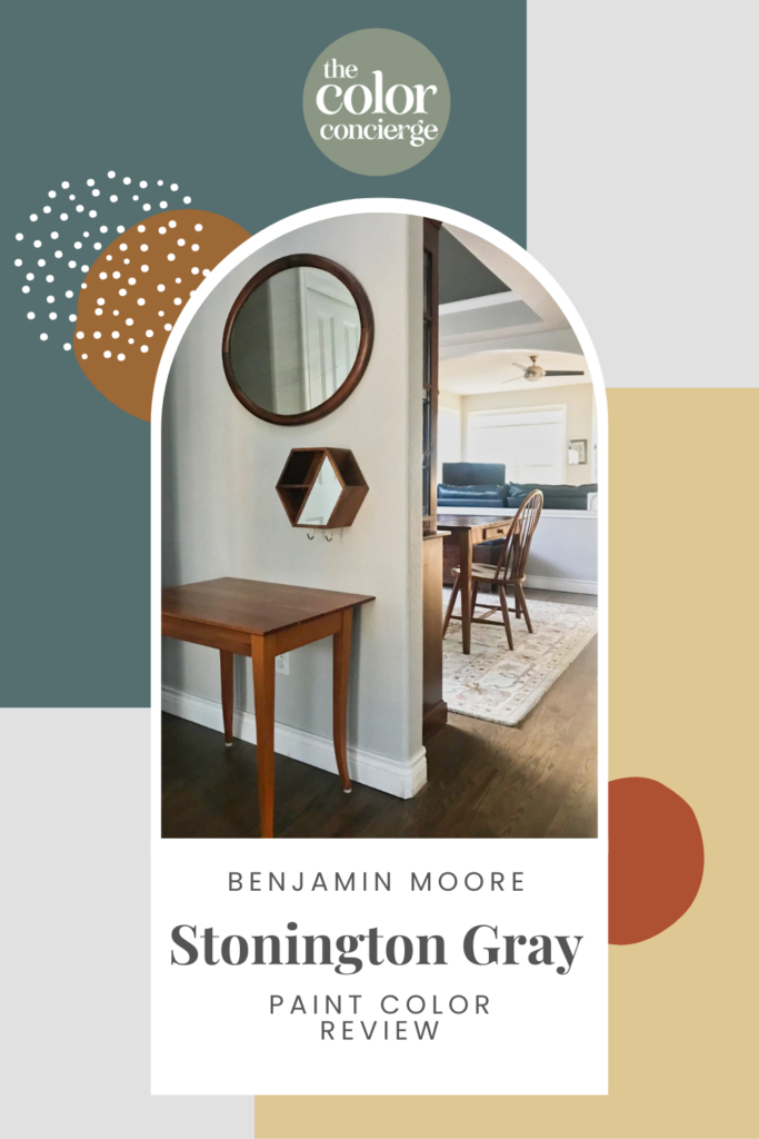 Stonington Gray paint color review graphic