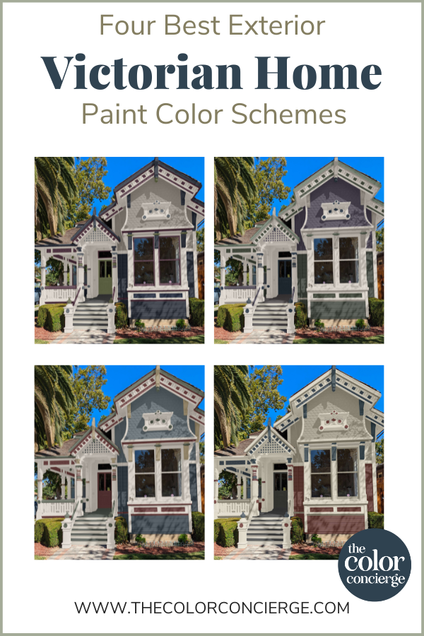 A palette of the best exterior paint colors for victorian homes