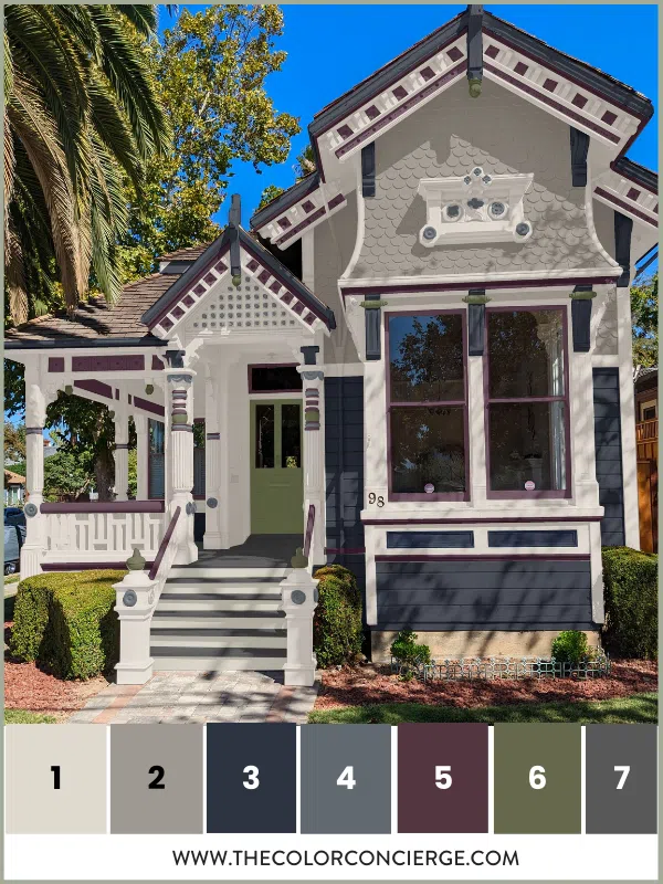 A palette of the best exterior paint colors for victorian homes