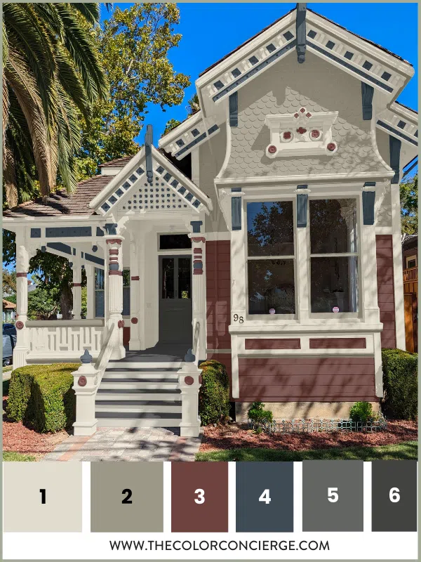 A palette of the best exterior paint colors for victorian homes