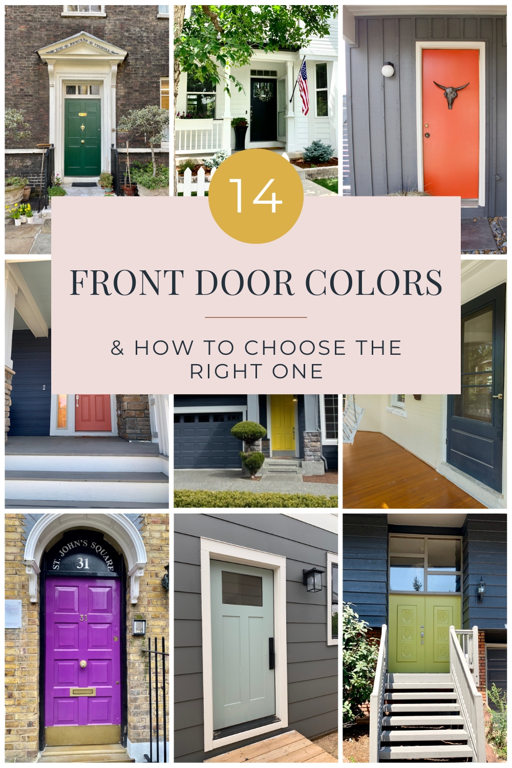 14 Best Front Door Colors (& How to Pick Them) - Color Concierge