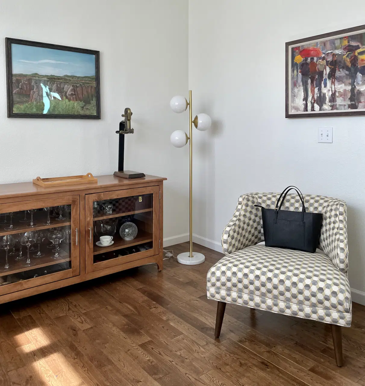 An office painted with Greek Villa white paint.