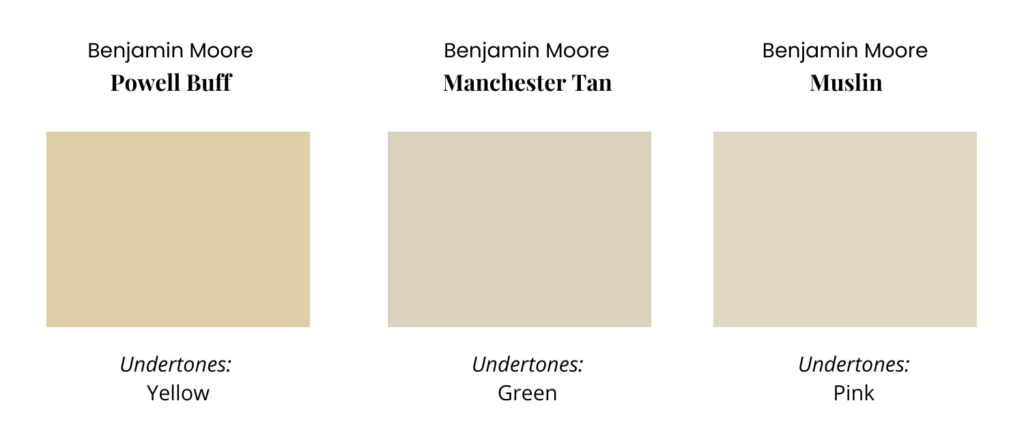 Beige undertones compared with each other.