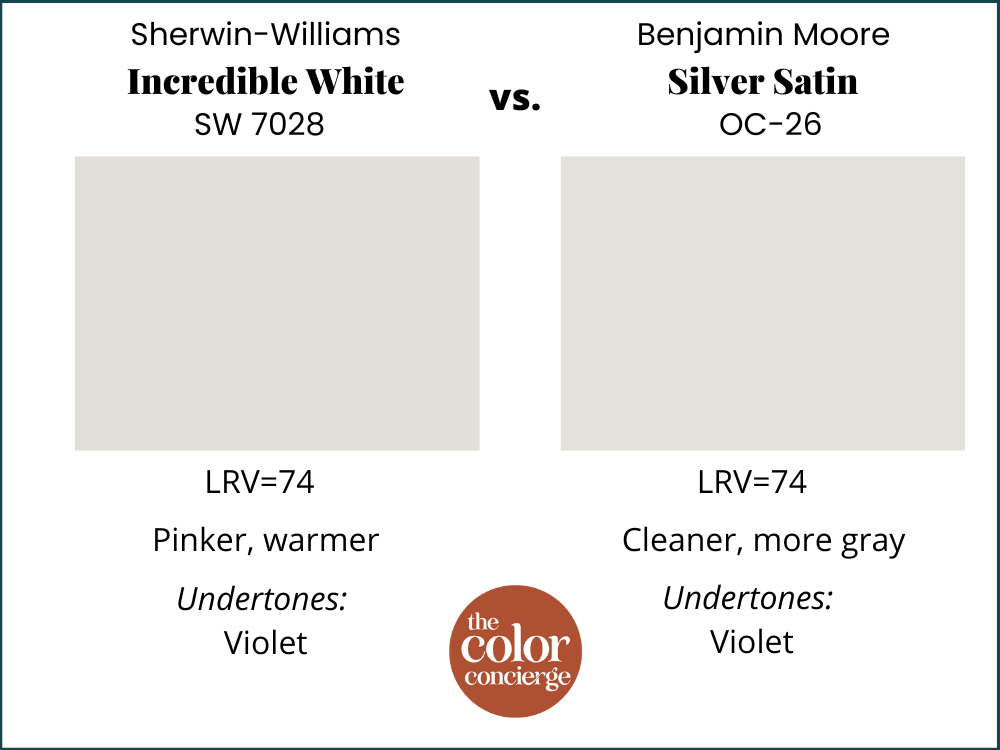 Incredible White vs. Silver Satin