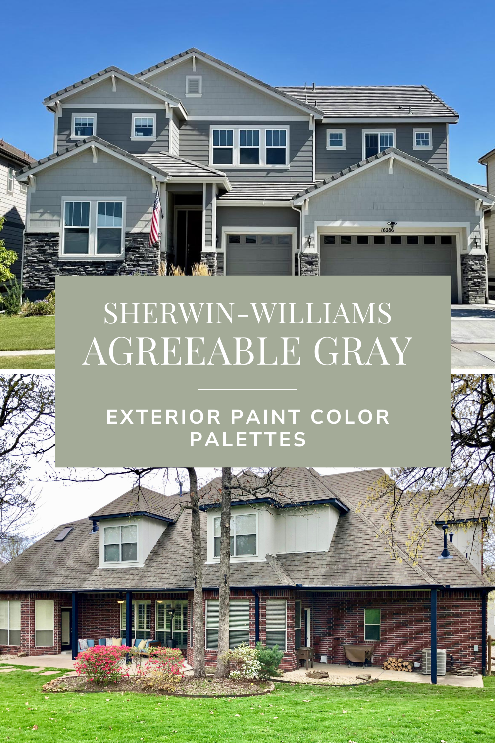 Sherwin-Williams Agreeable Gray Exterior Paint Palettes | Color Concierge