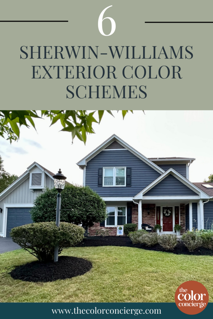 A home featuring a Sherwin-Williams Cyberspace color palette