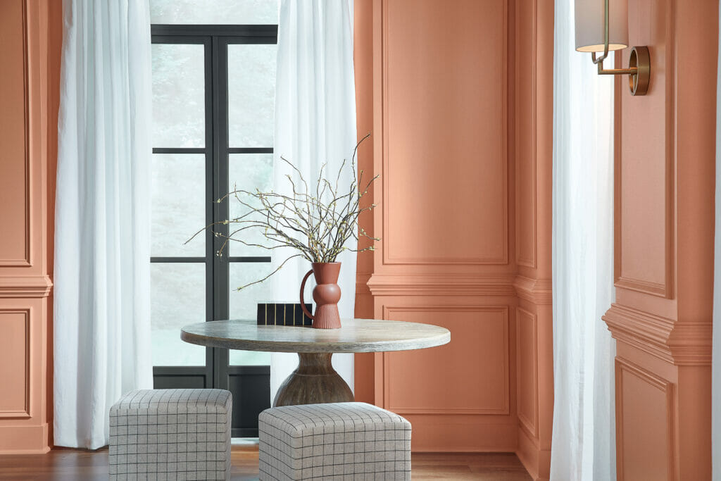 Learn all about Persimmon, the 2024 COTY for HGTV Home for Sherwin-Williams.