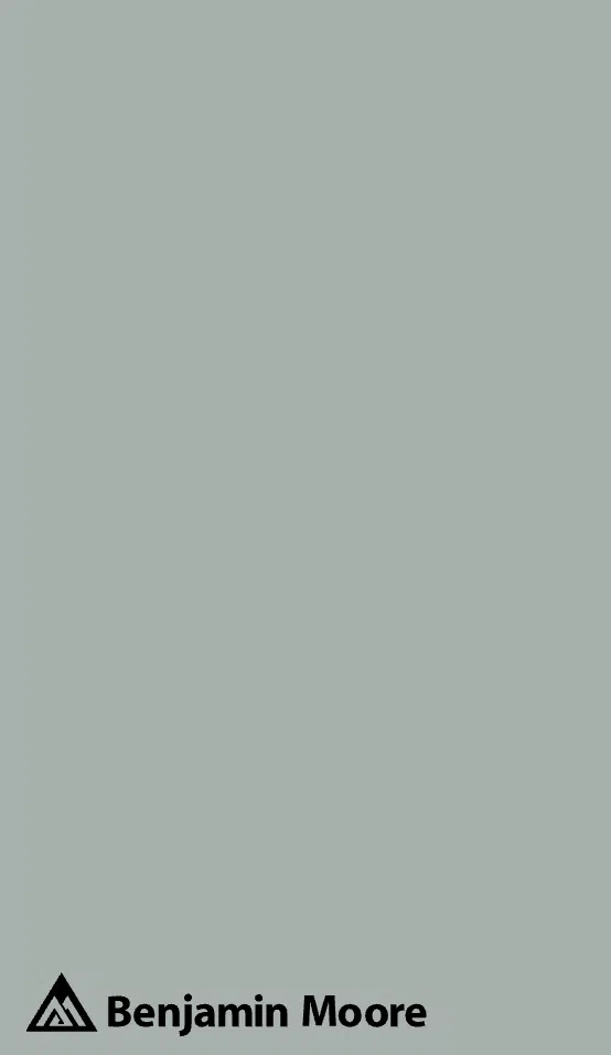 A swatch of BM Mount Saint Anne paint, one of the best blue-gray paint colors.