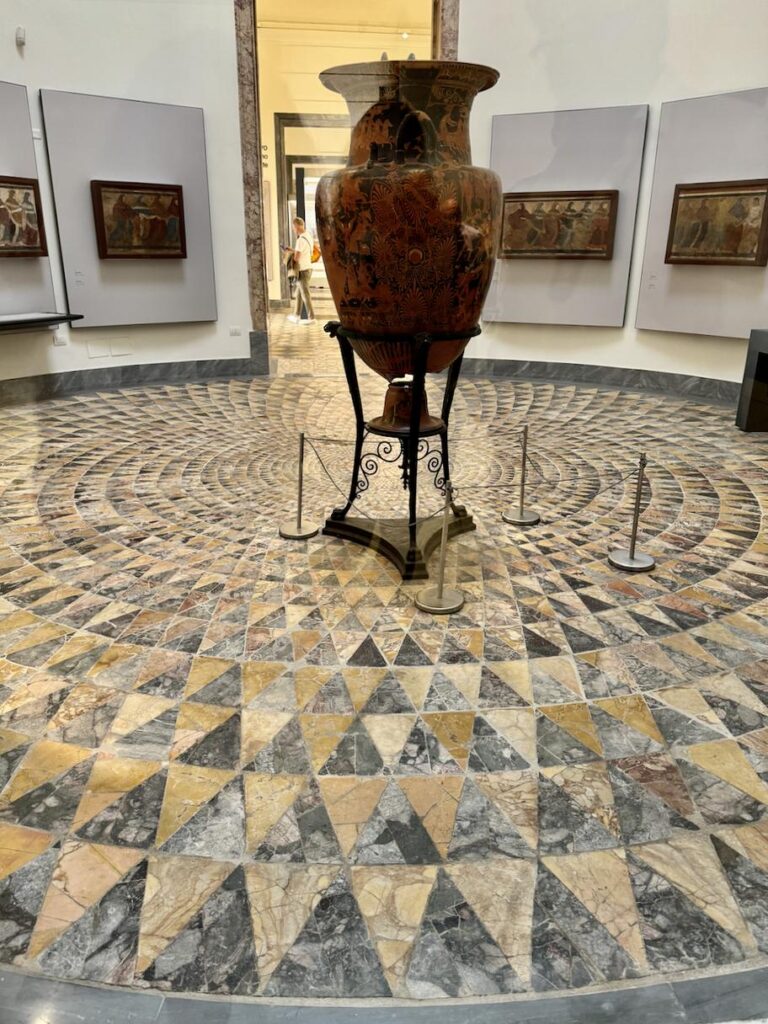 mosaic tile floor in Naples Archeological Museum
