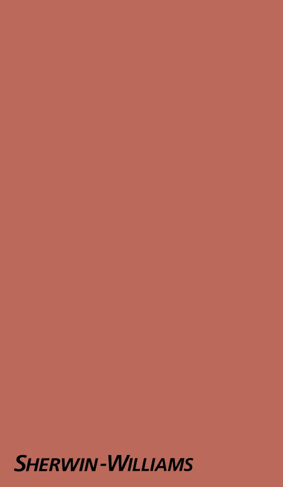 A swatch of SW Quite Coral paint