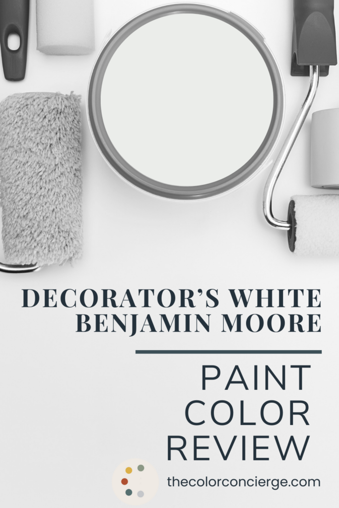 A bucket of BM Decorator's White paint