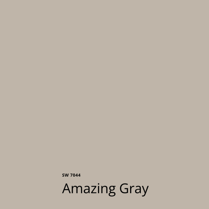 A color swatch of SW Amazing Gray.