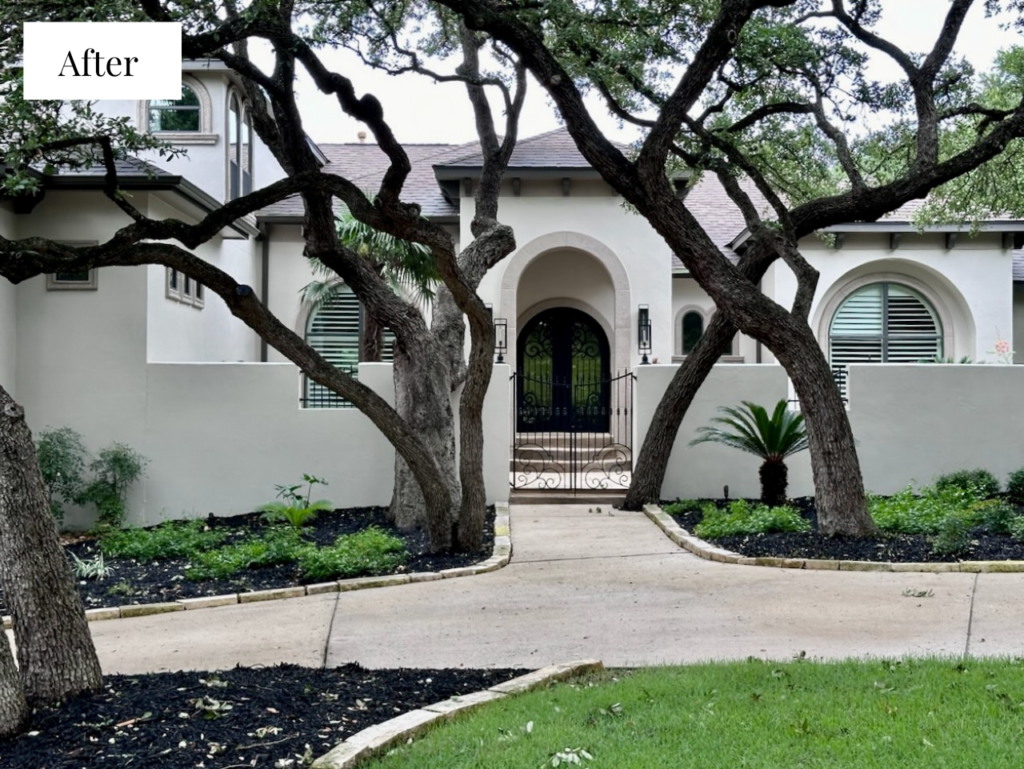 A home features a Sherwin-Williams Accessible Beige exterior color palette.