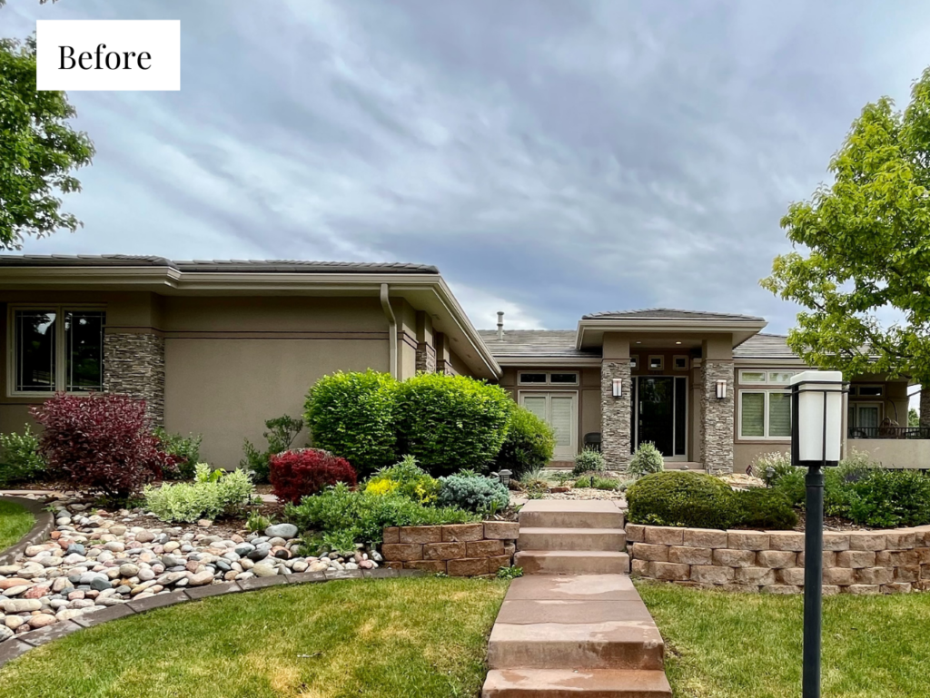 Before photo of a stucco home in Denver, Colorado