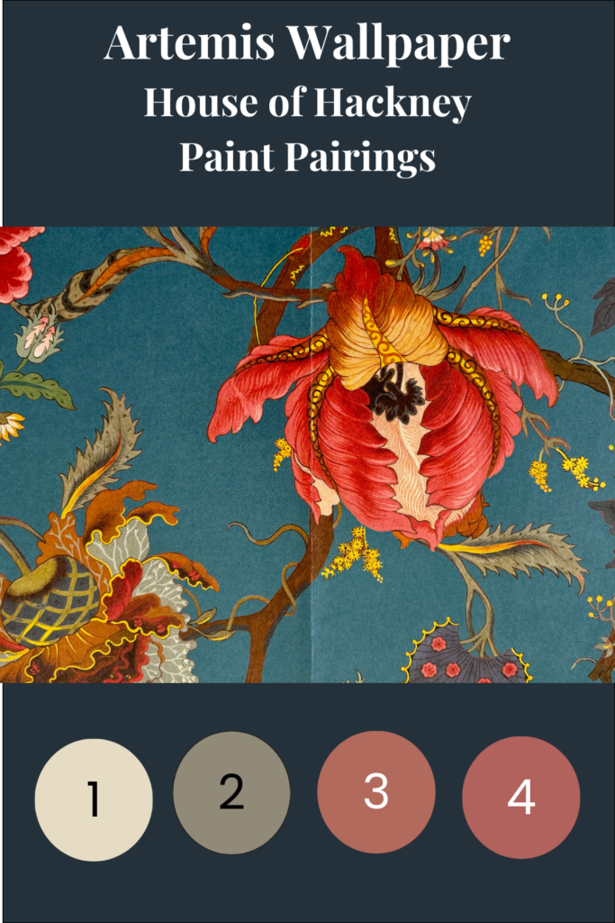 House of Hackney Artemis wallpaper and paint pairings