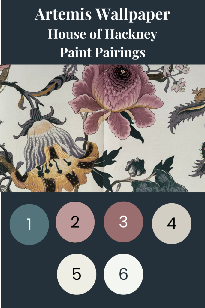 House of Hackney Artemis wallpaper and paint pairings