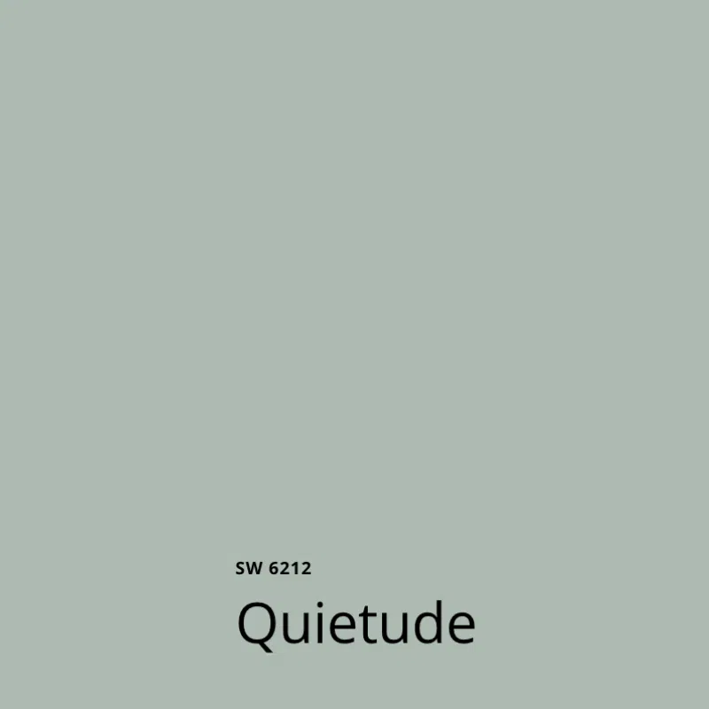 A swatch of Sherwin-Williams Quietude, the 2025 HGTV Home by Sherwin-Williams Color of the Year