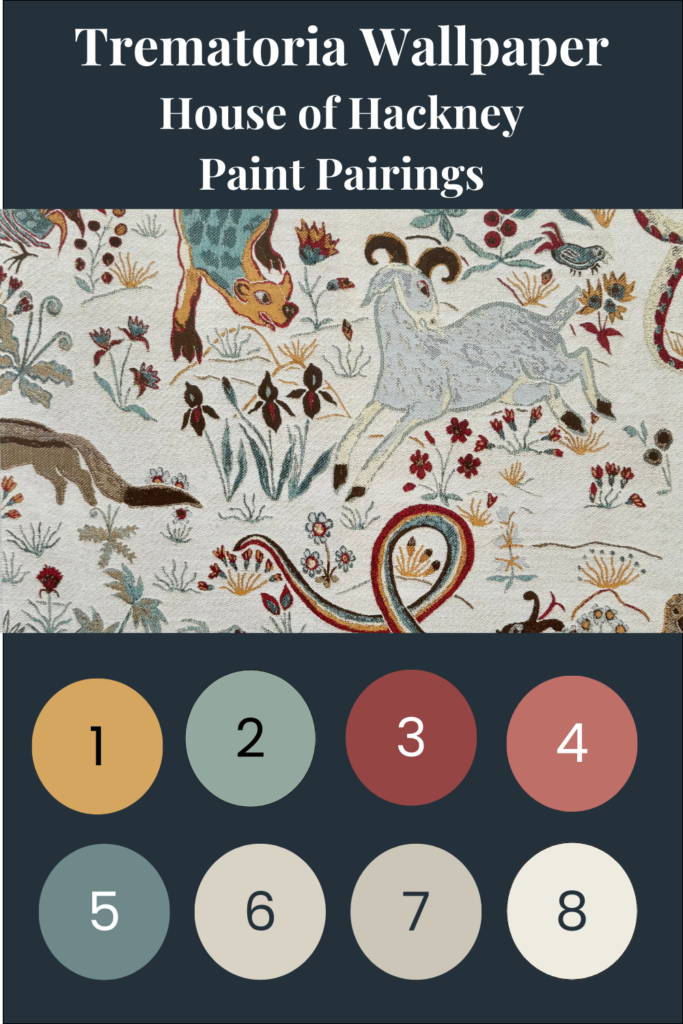 Trematonia wall paper and paint pairings