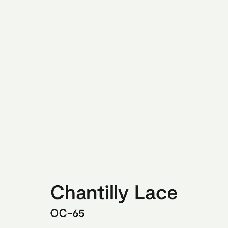 A swatch of BM Chantilly Lace paint