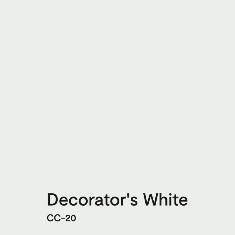 A swatch of BM Decorator's White paint