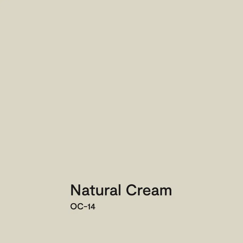 A swatch of BM Natural Cream paint