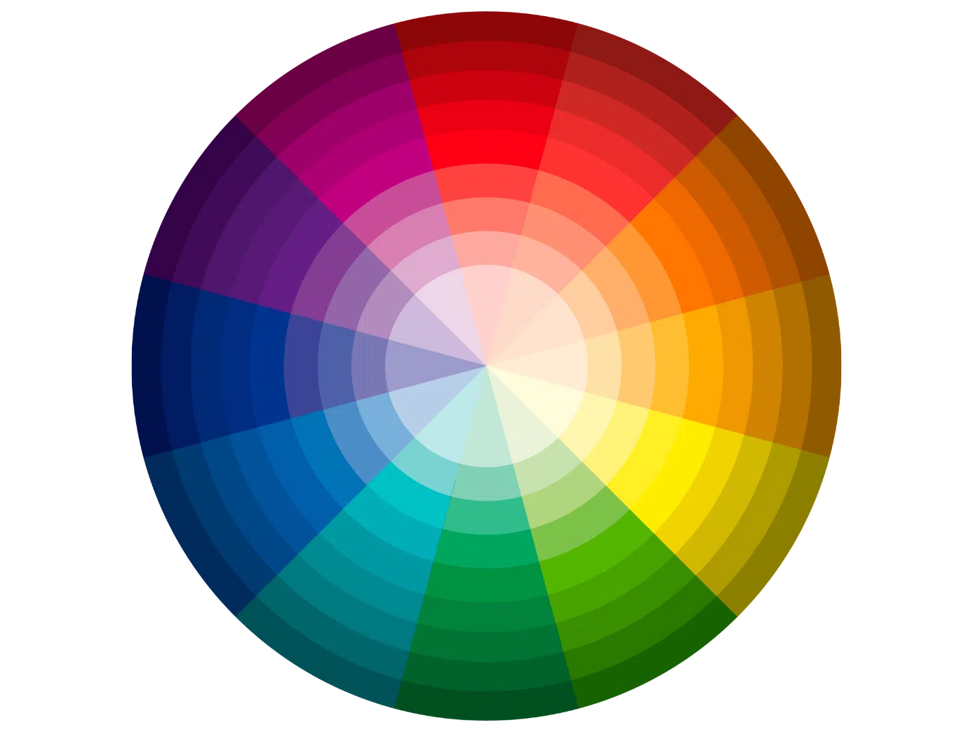 A color wheel graphic