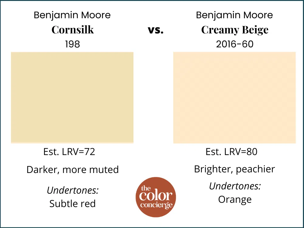 BM Cornsilk vs BM Creamy Beige