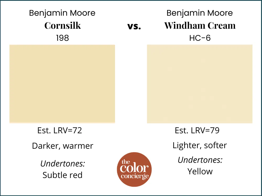 BM Cornsilk vs BM Windham Cream