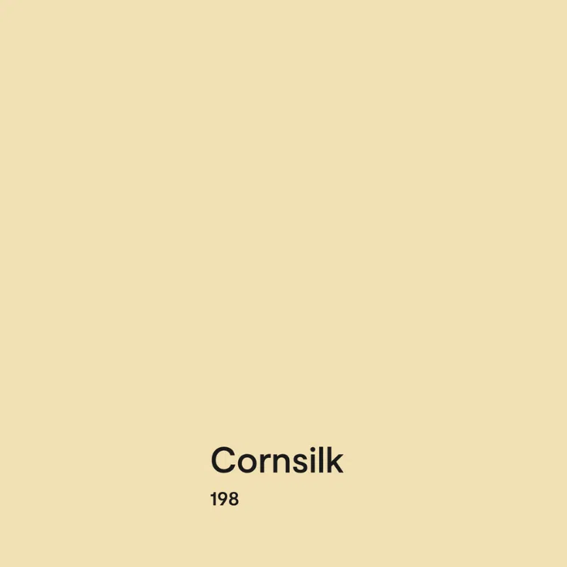 A swatch of BM Cornsilk paint