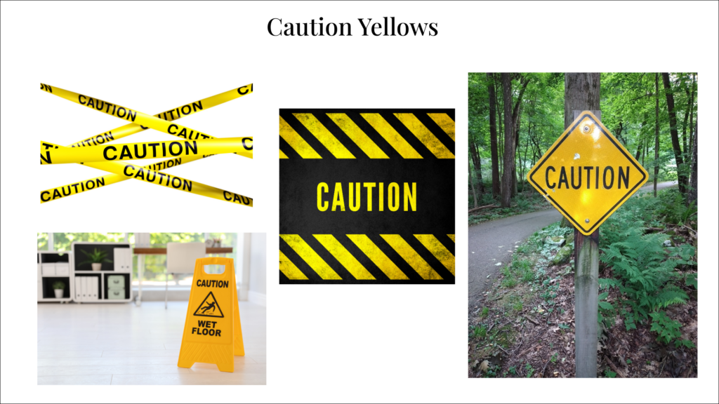 Examples of bright yellow paint colors with clean undertones