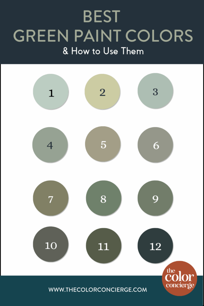 Explore our favorite 12 best green paint colors for interior and exterior projects