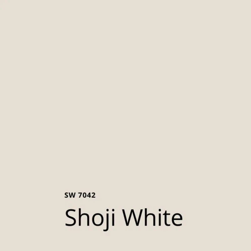 A swatch of Shoji White paint.