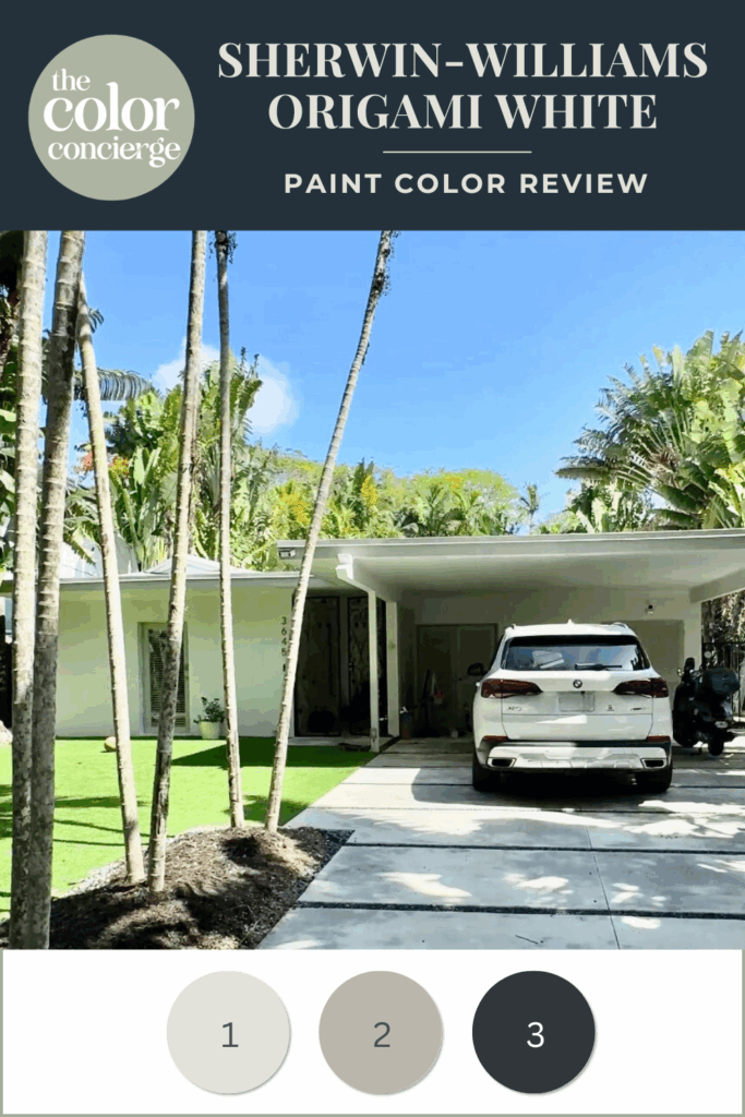 Explore our full Sherwin-Williams Origami White exterior paint color palette.