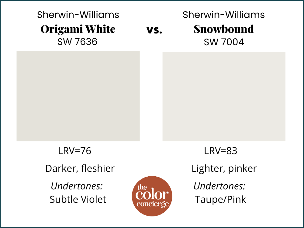SW Origami White vs SW Snowbound