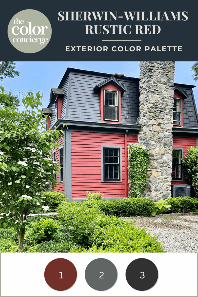 SW Rustic Red Exterior Paint Color Palette