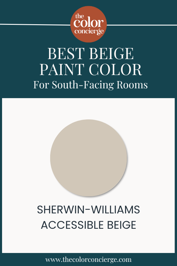 A swatch of beige paint for South facing rooms.